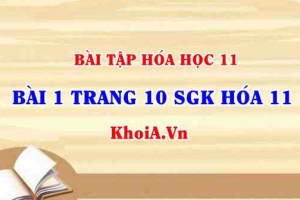 Bài 1 trang 10 SGK Hóa 11: Nội dung về Axit, Bazơ, Muối